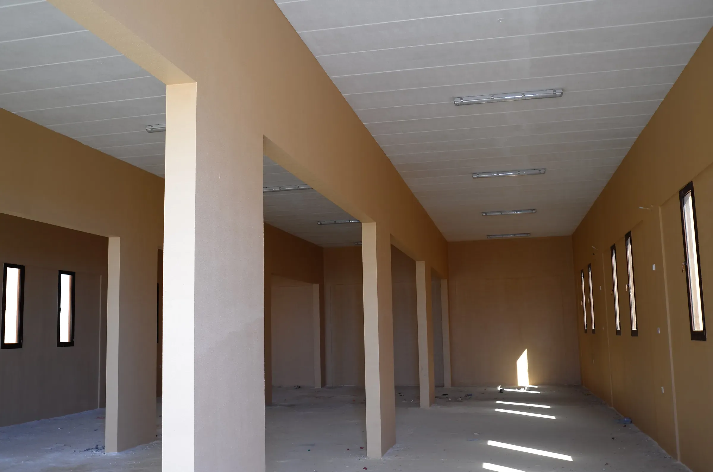 AAC roof slabs over a car park in Umm Hiesh